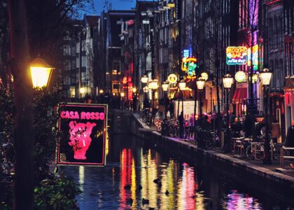 Amsterdam evening street
